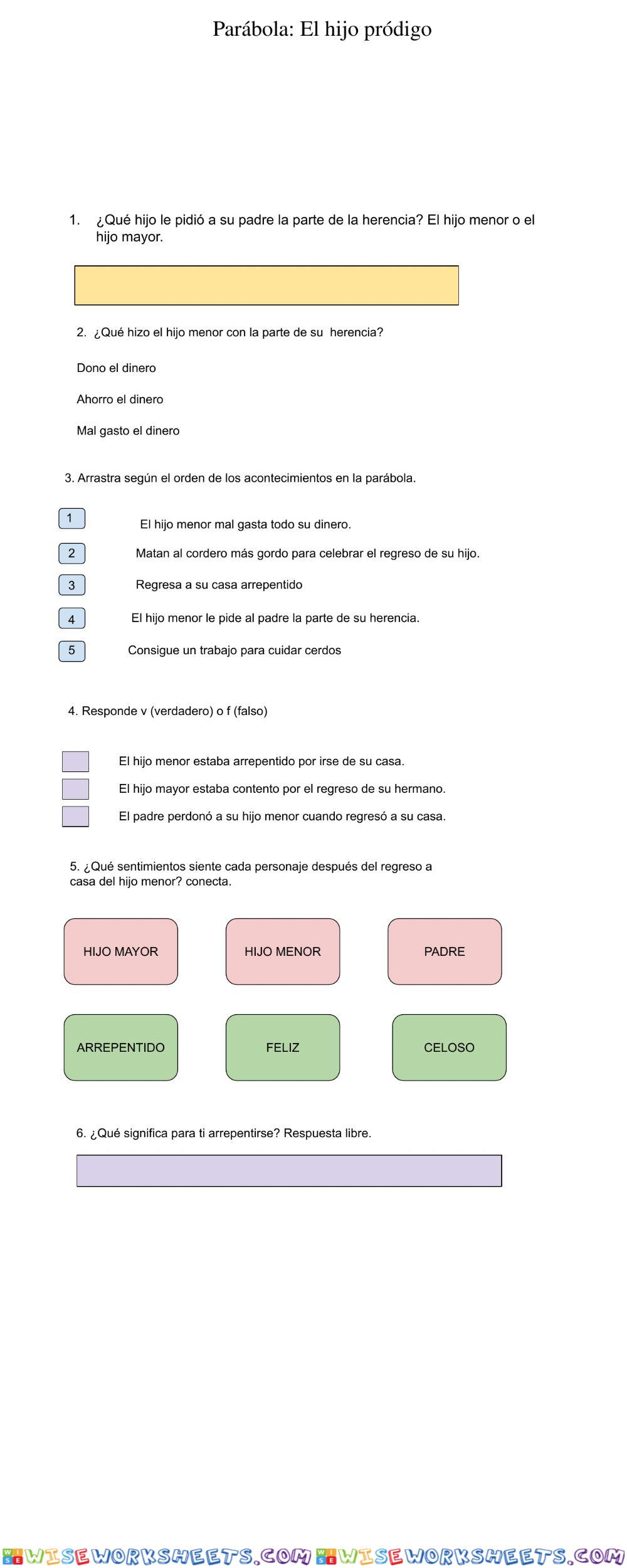 Parábola: El hijo pródigo