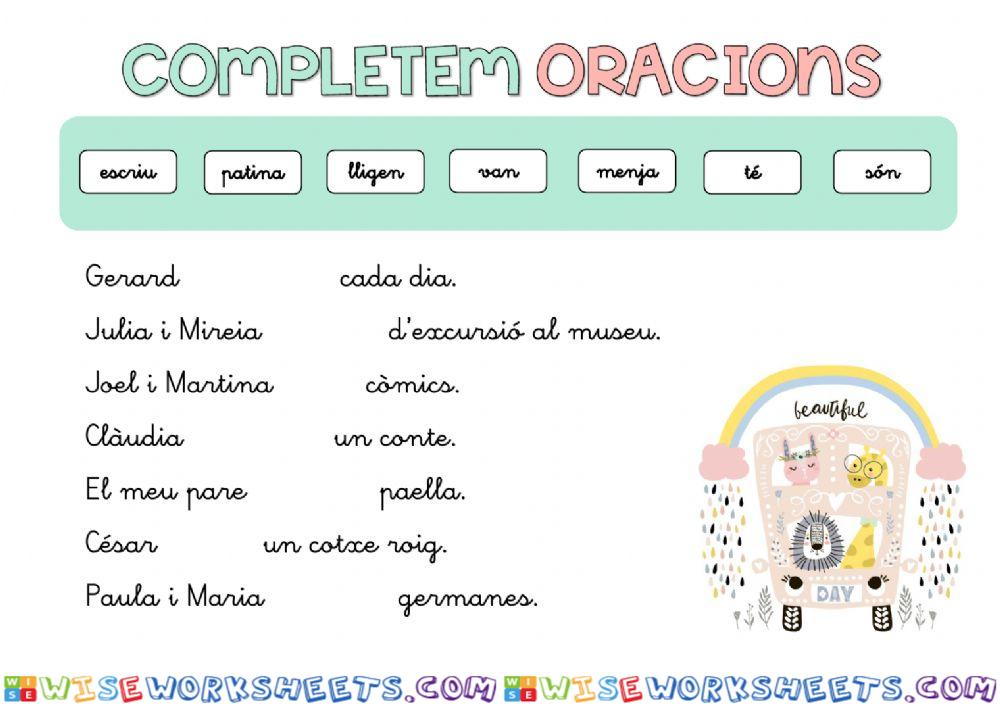 Construïm oracions I