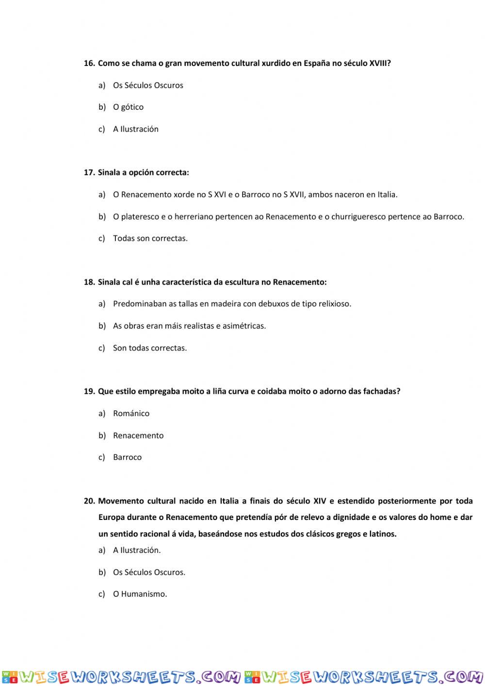worksheet
