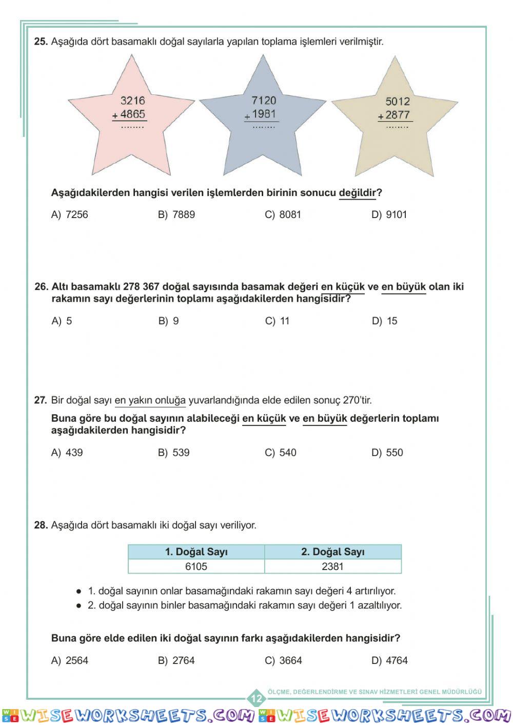 worksheet