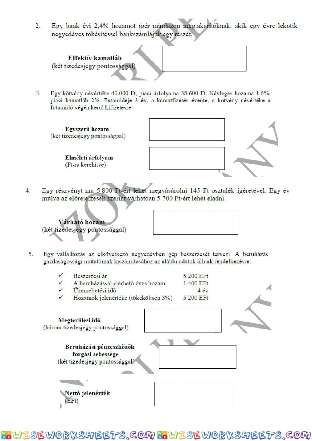 worksheet