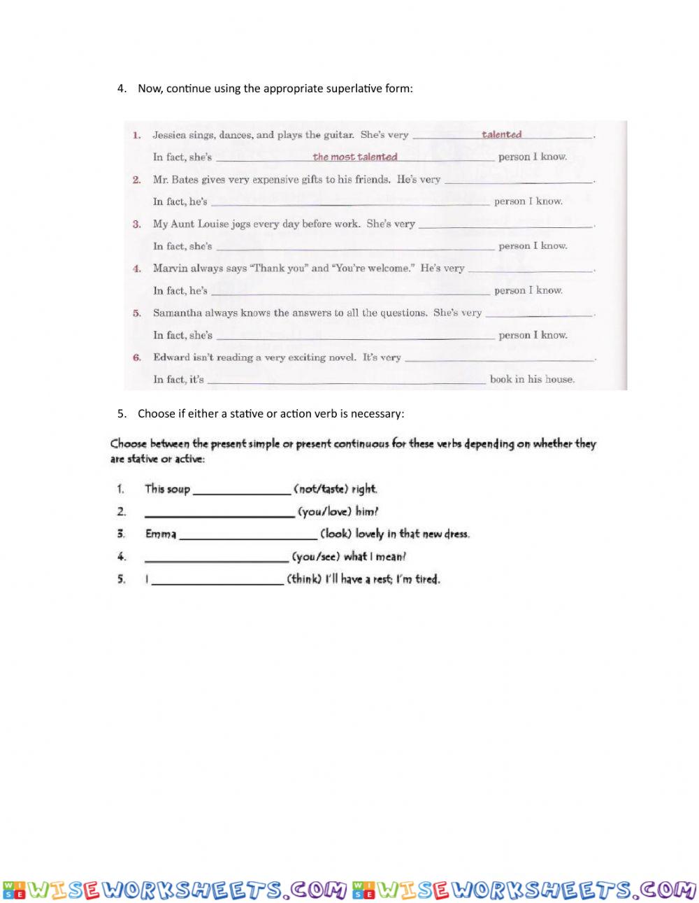 worksheet
