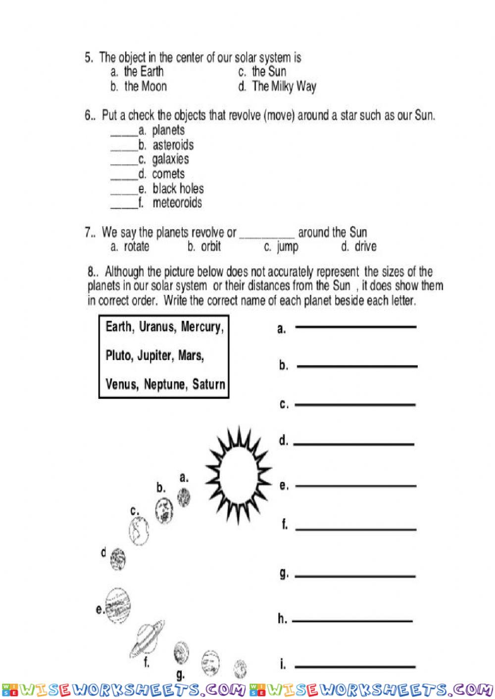worksheet