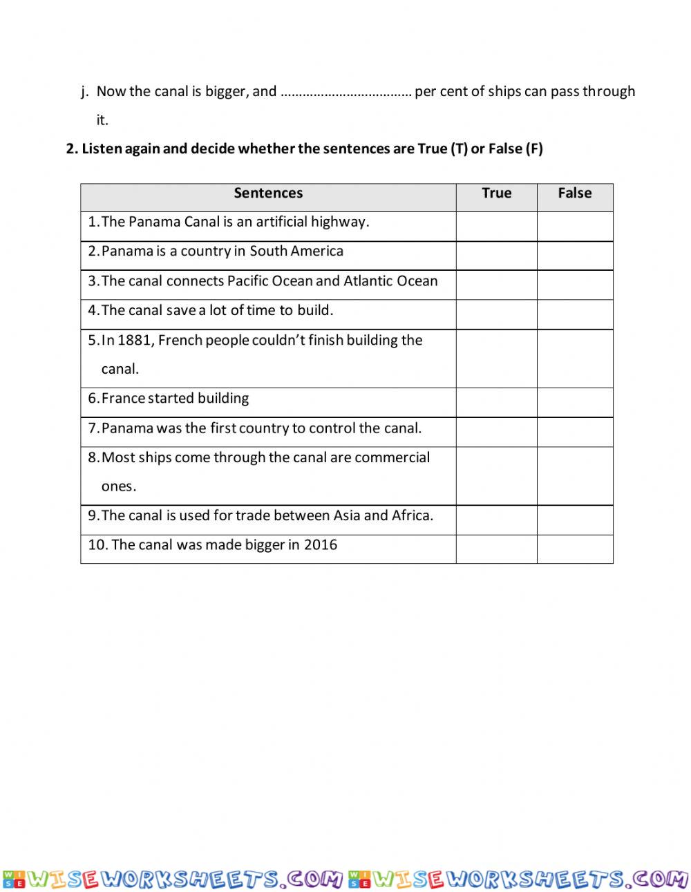 worksheet