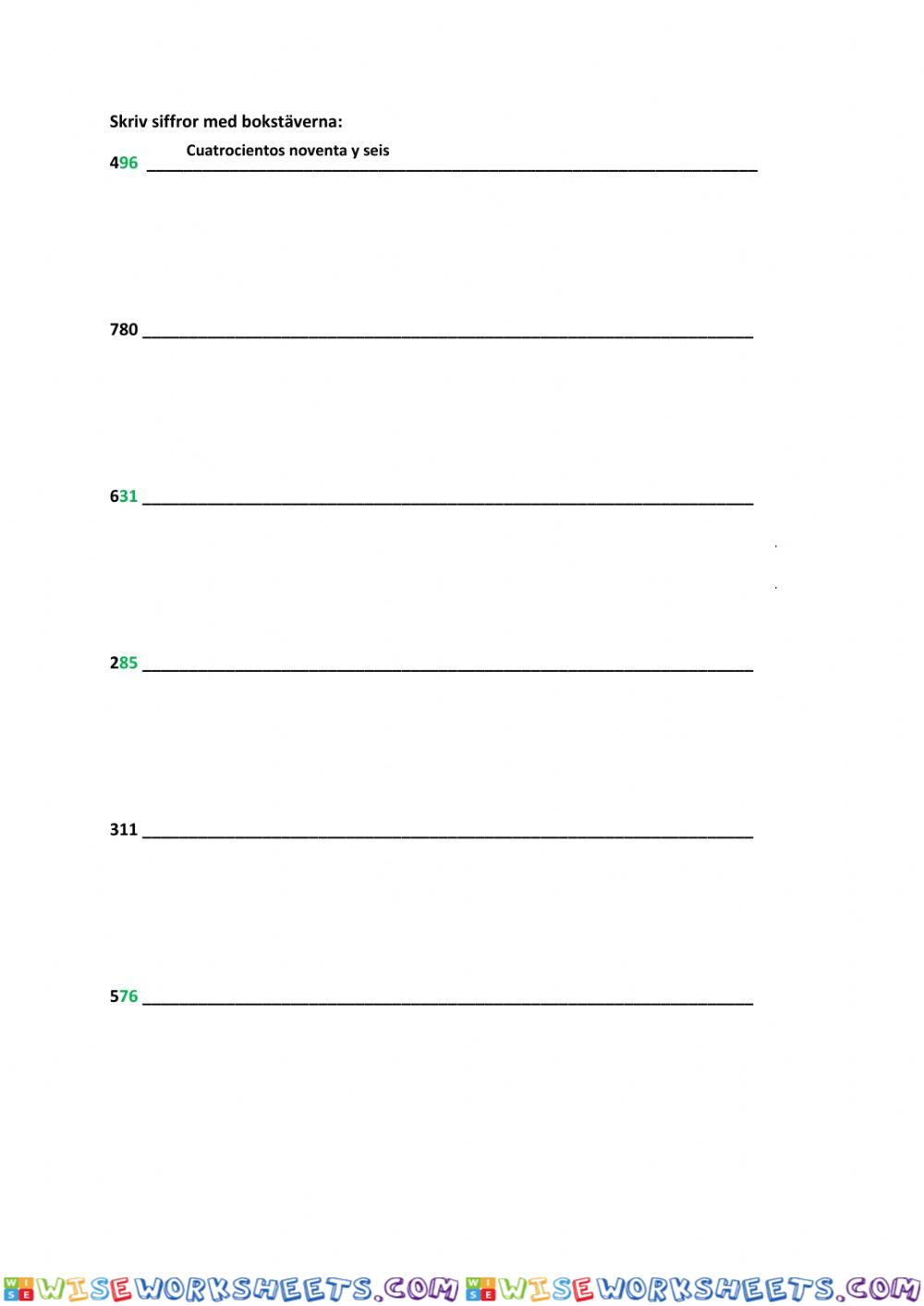 worksheet