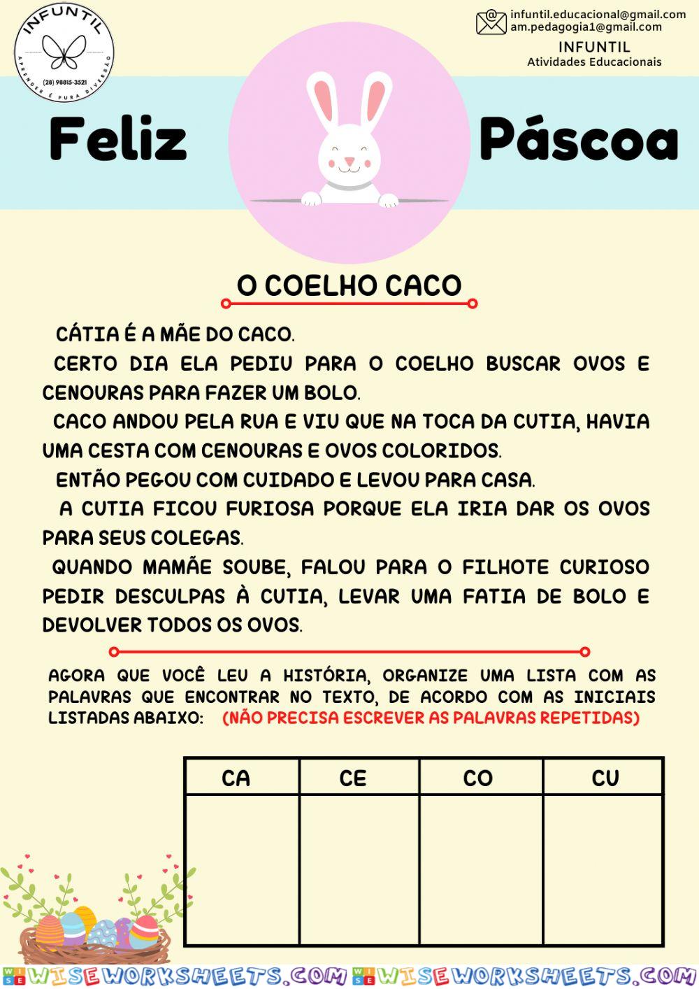 Família silábica do C - texto