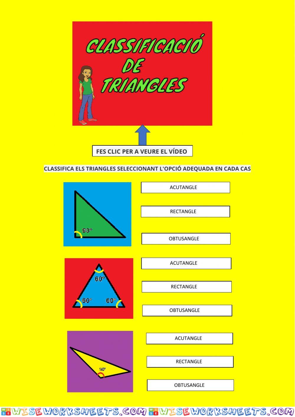 Classificació de triangles