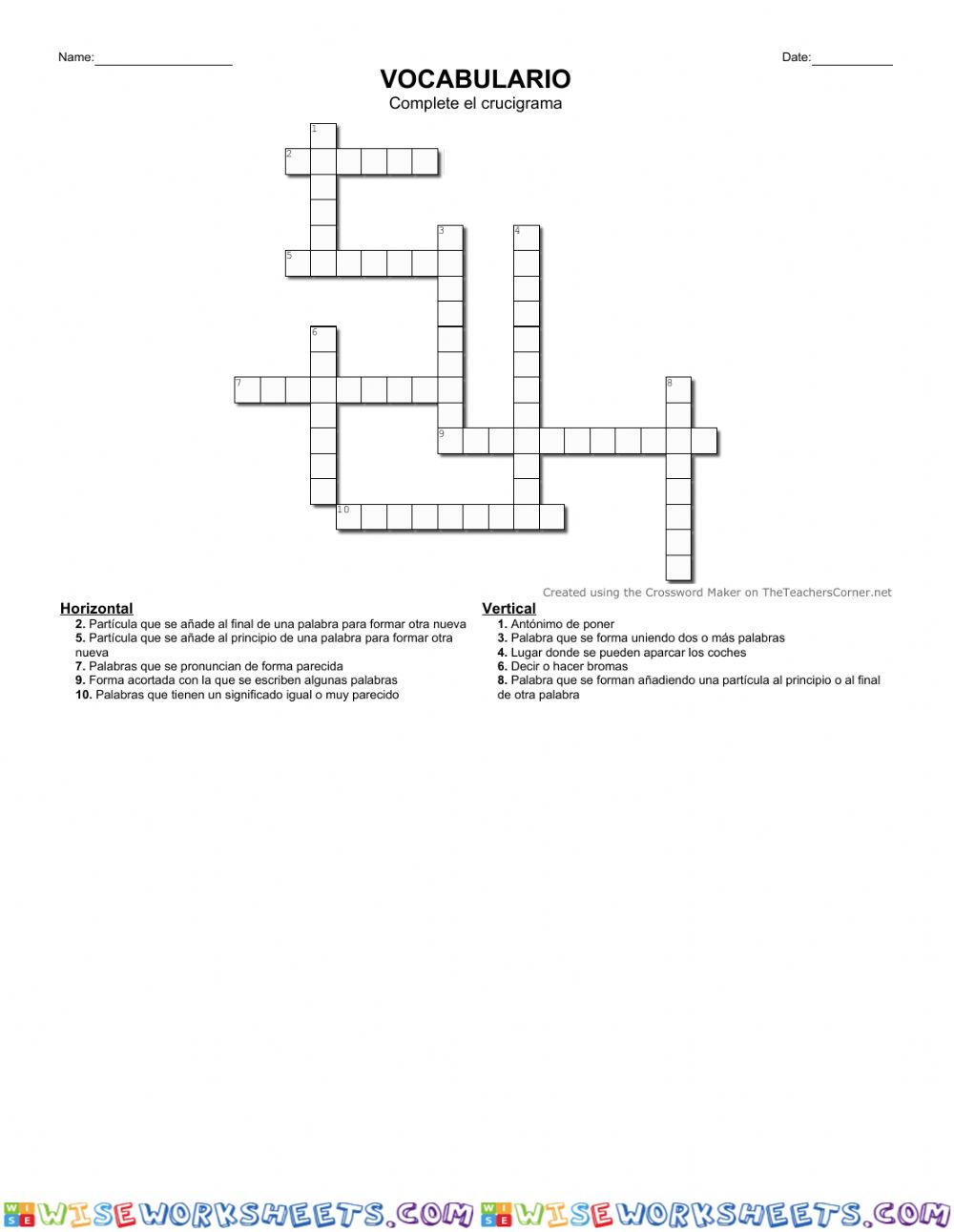 Repaso vocabulario