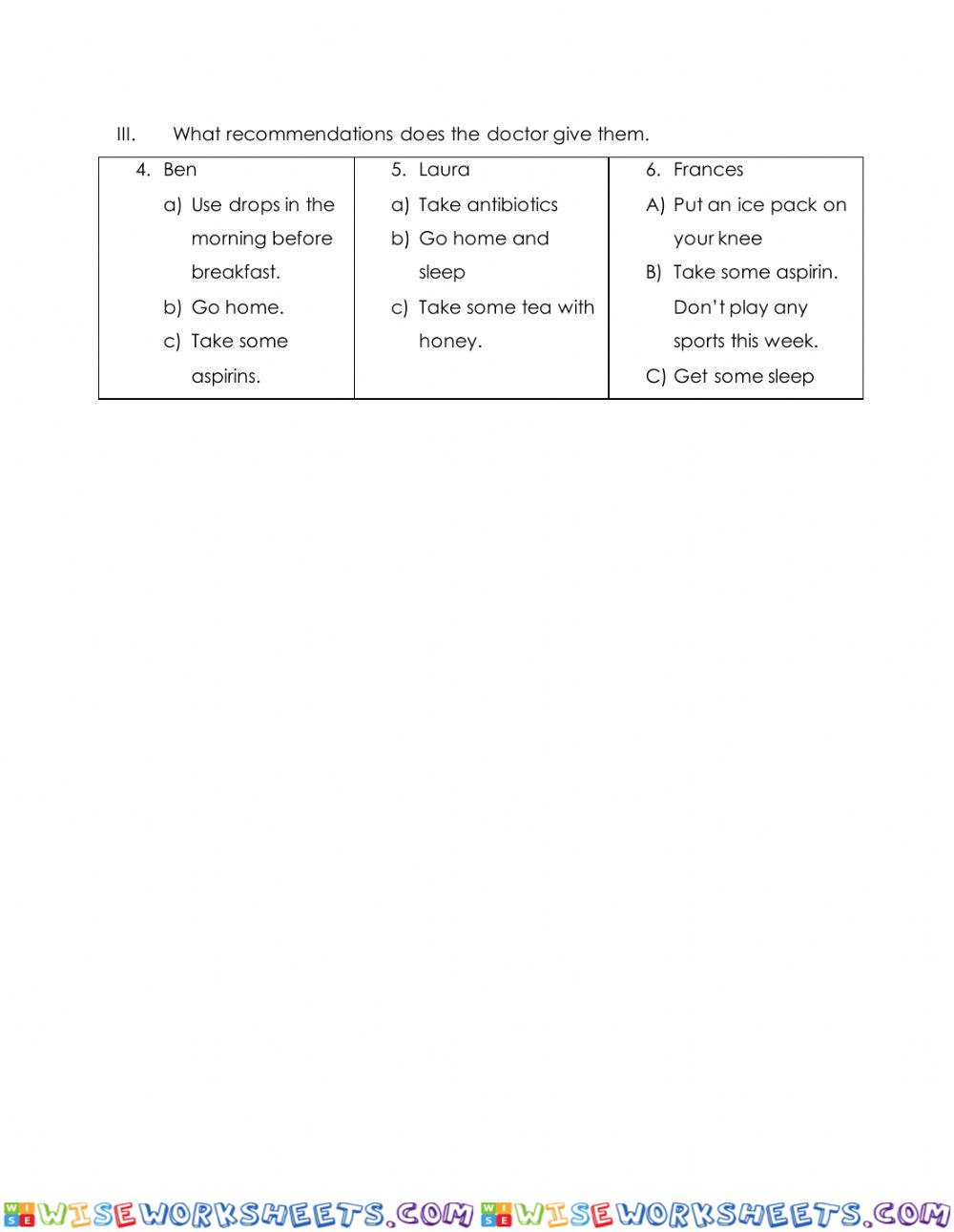 worksheet