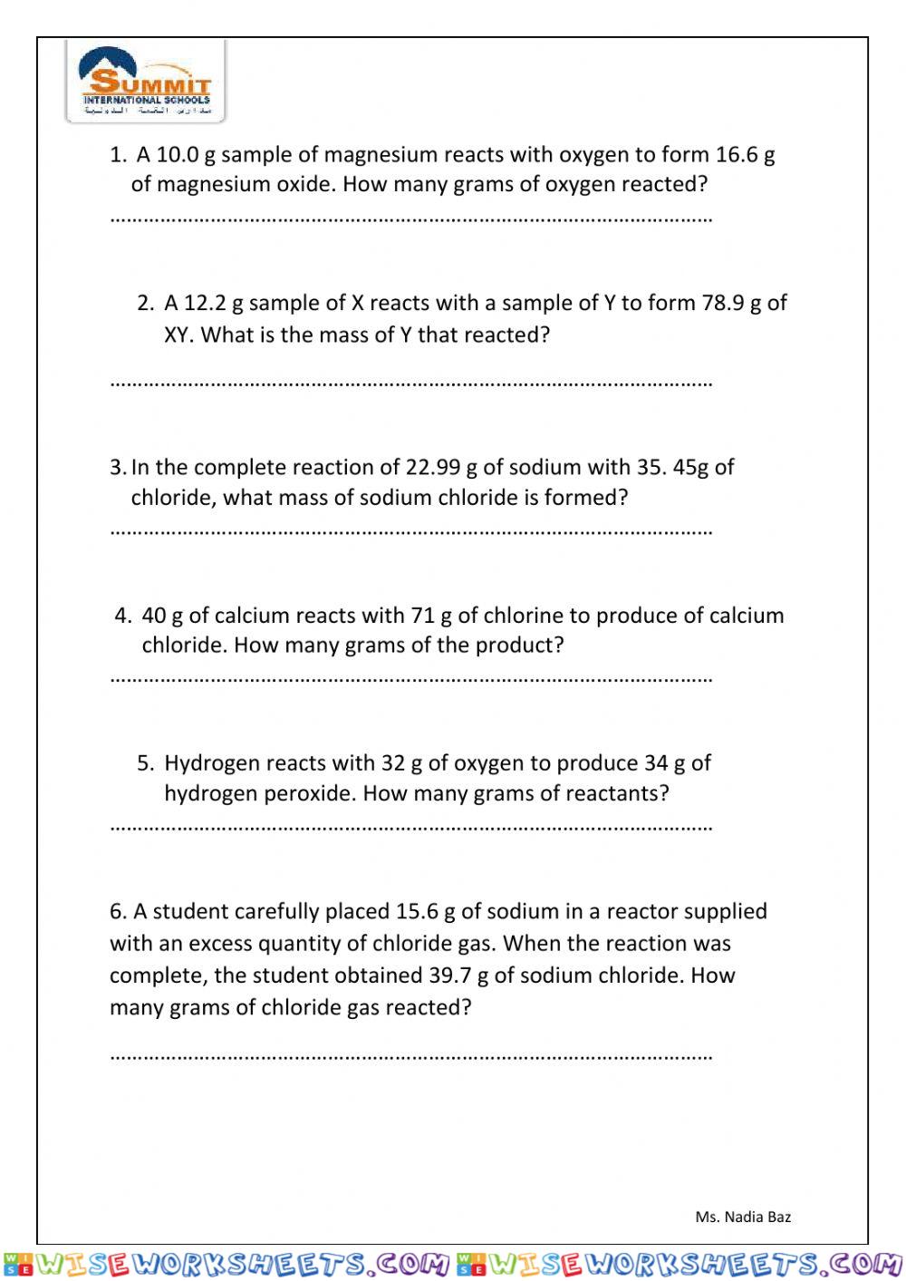 Law of conservation of mass