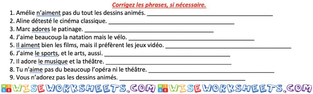 Les goûts