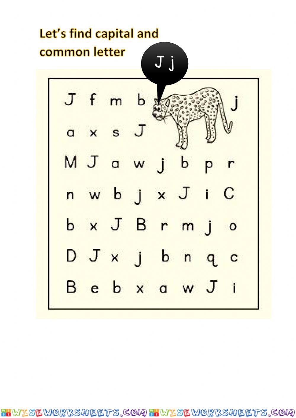 Find letter J