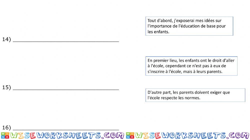 worksheet