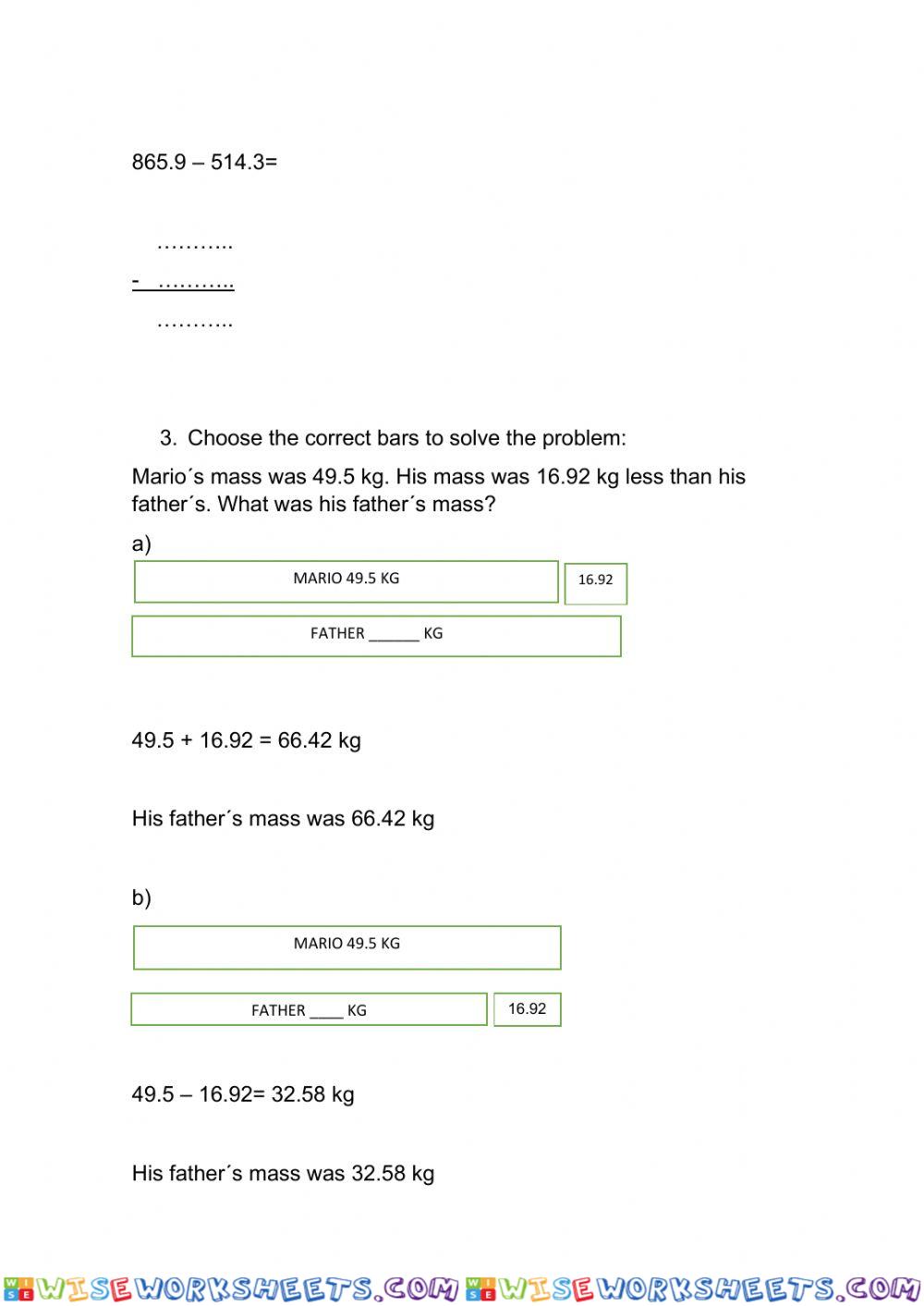 worksheet