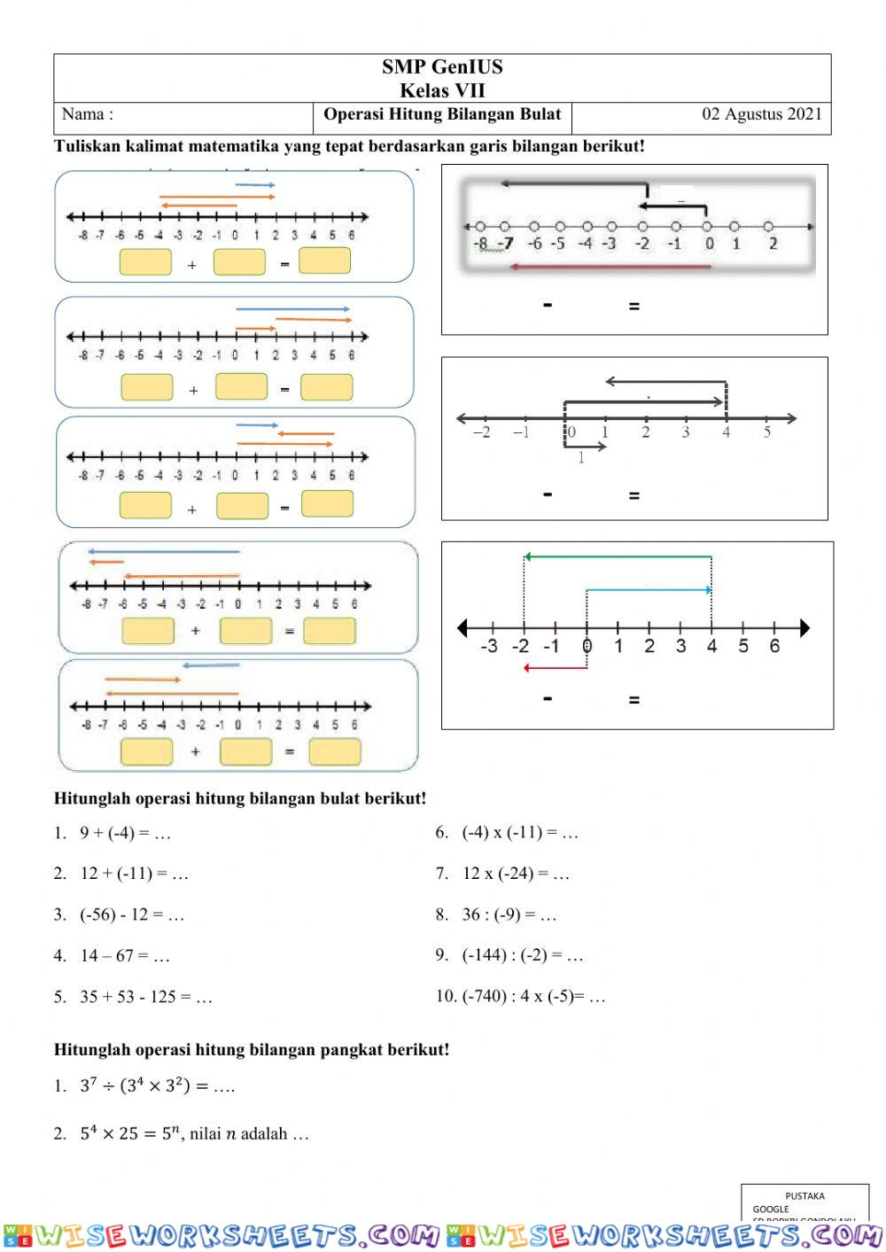 worksheet