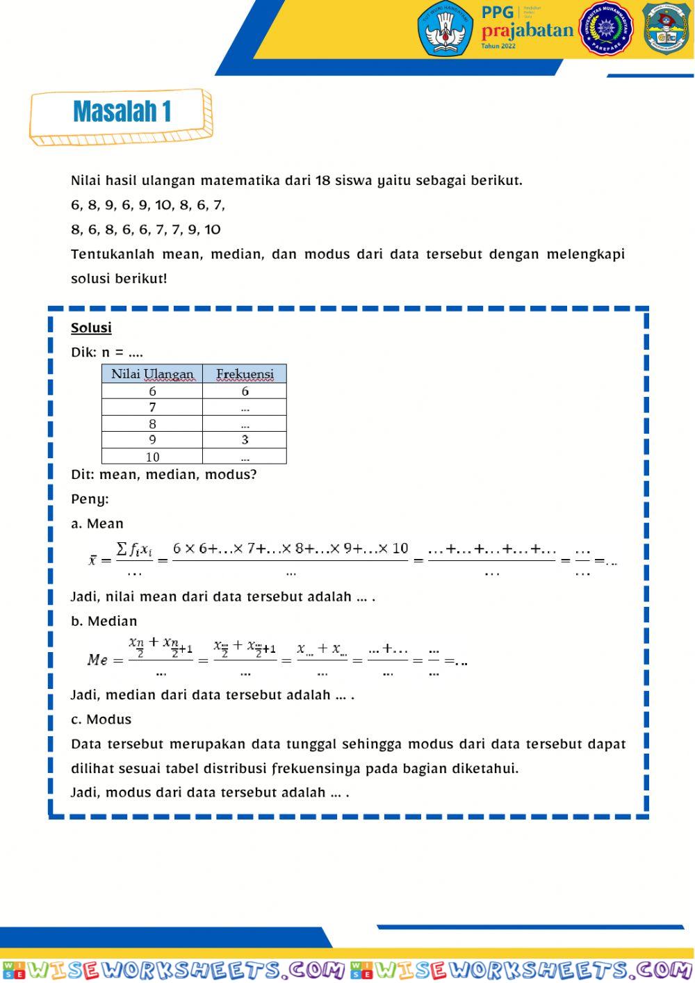 worksheet