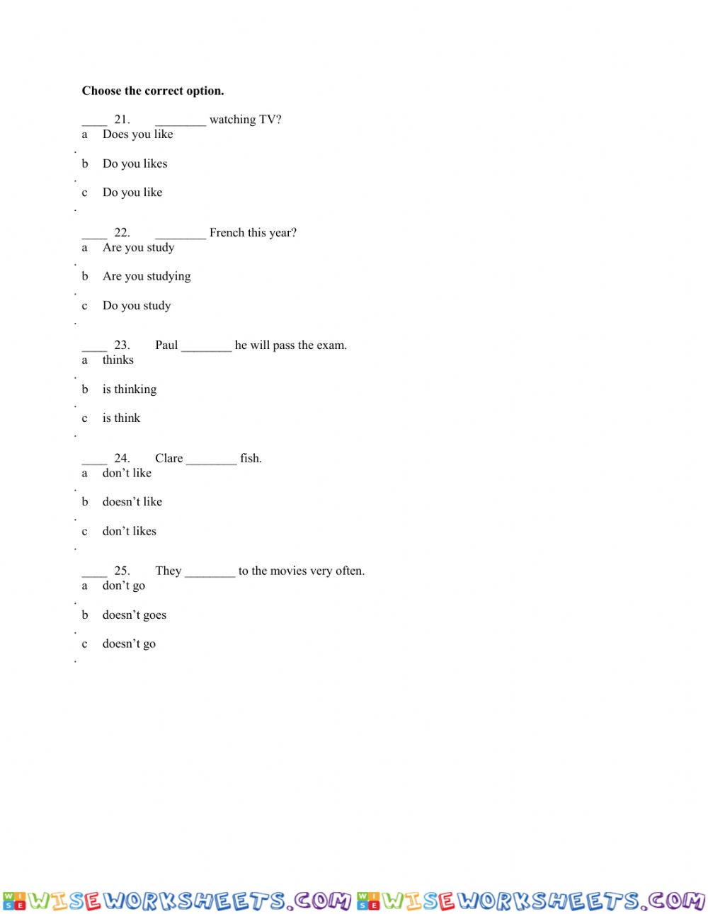 English exam