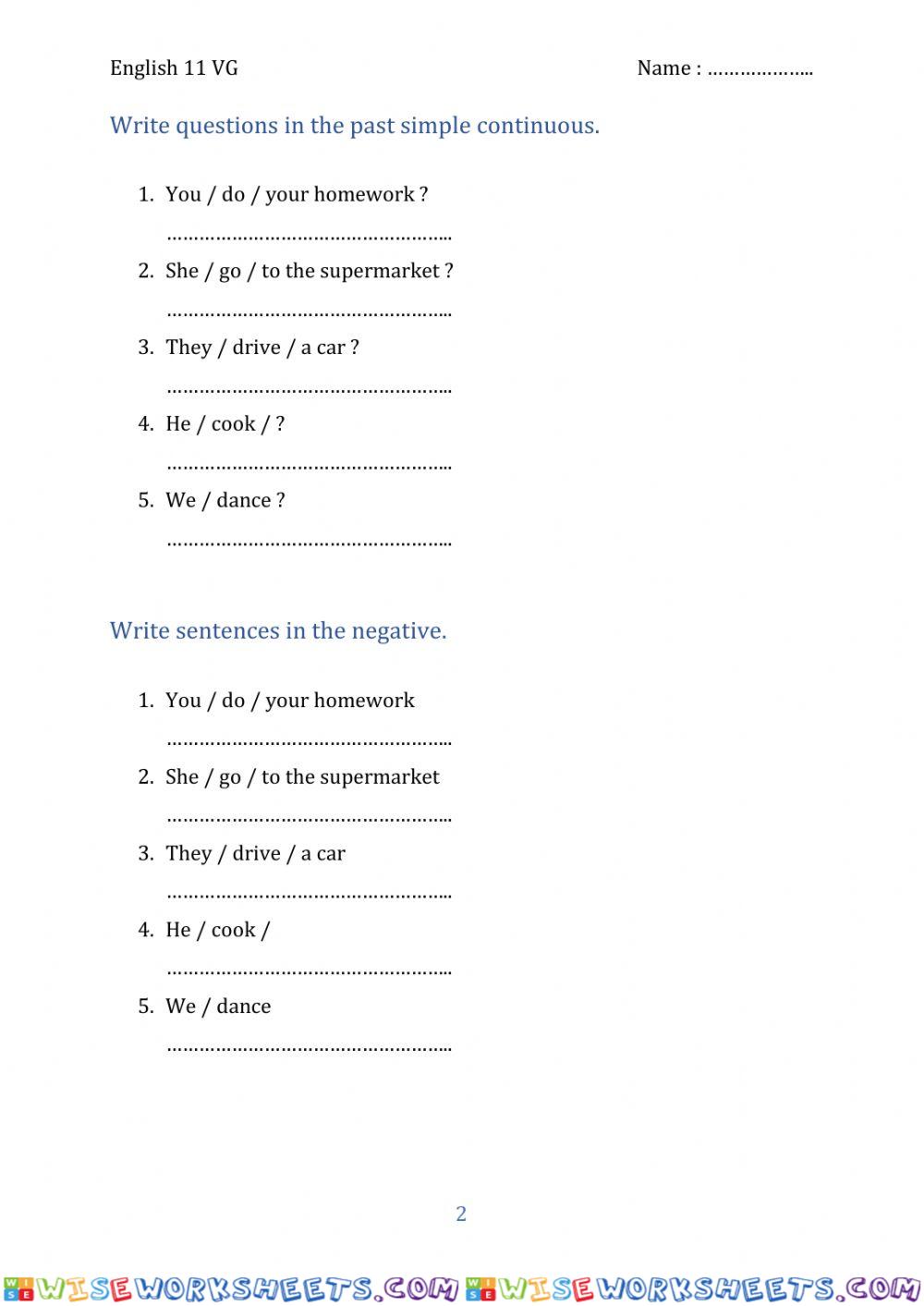 worksheet