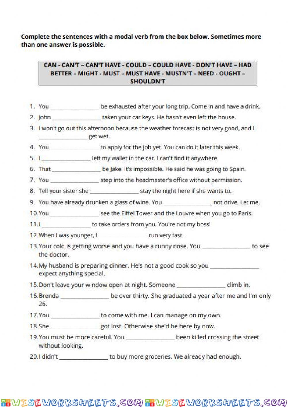 worksheet