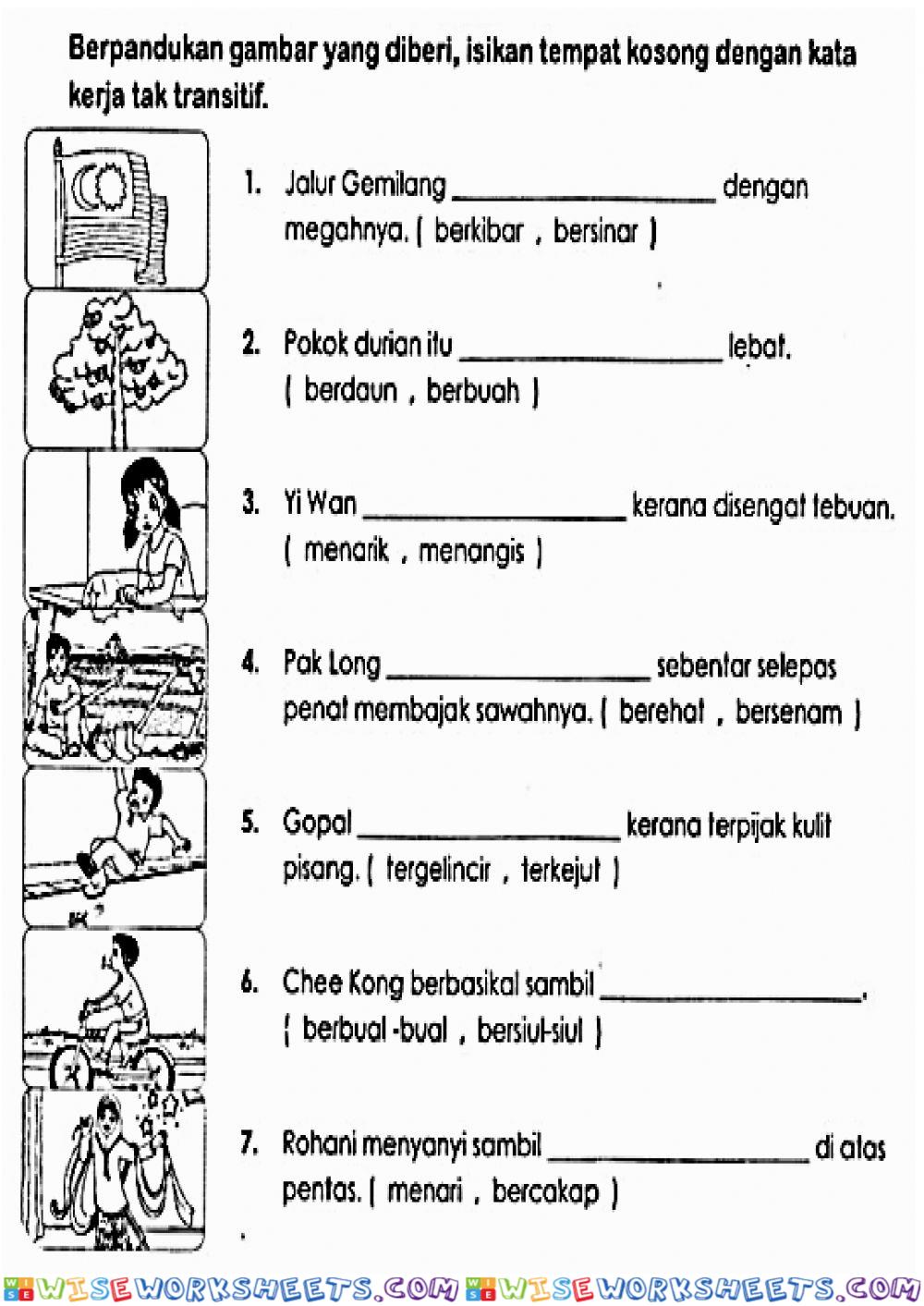 Kata kerja aktif tak transitif