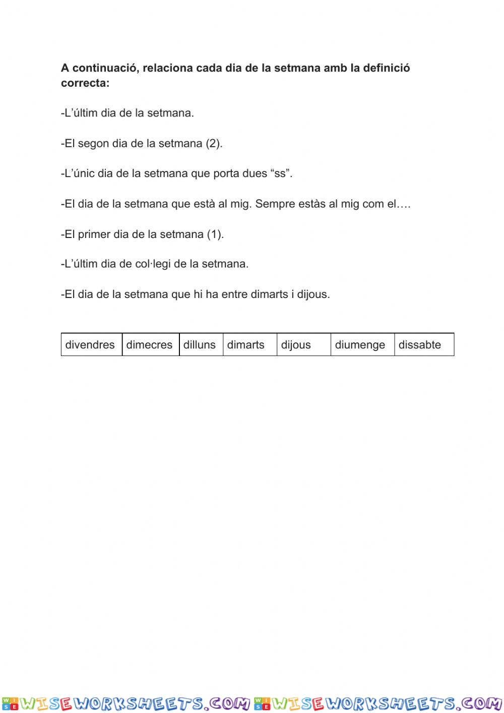 worksheet