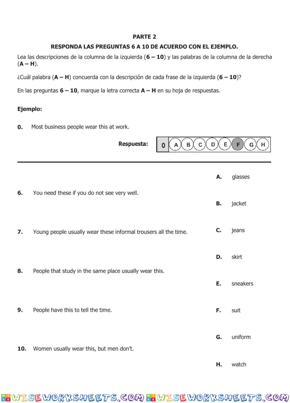 worksheet