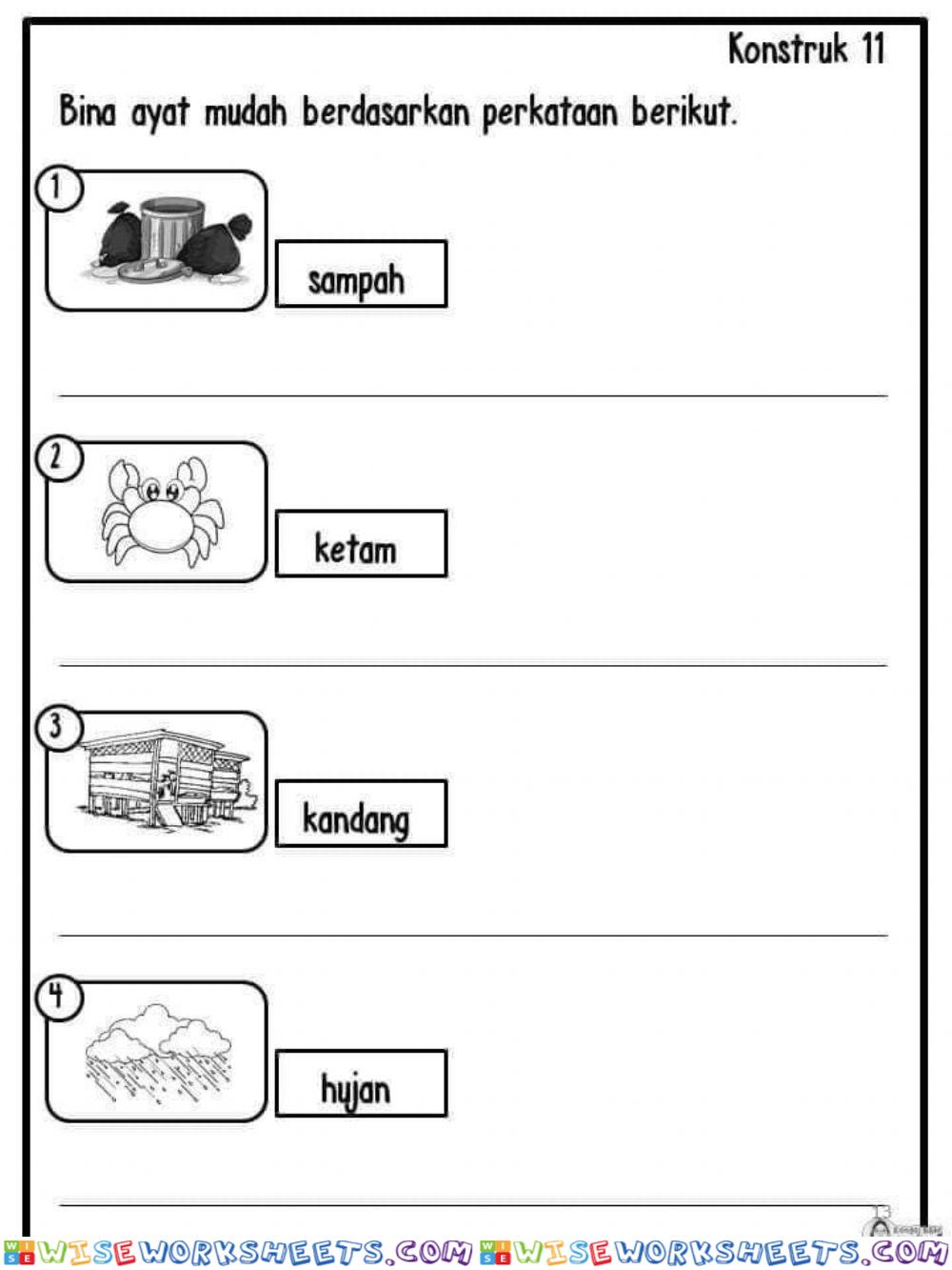 Bahasa melayu - bina ayat