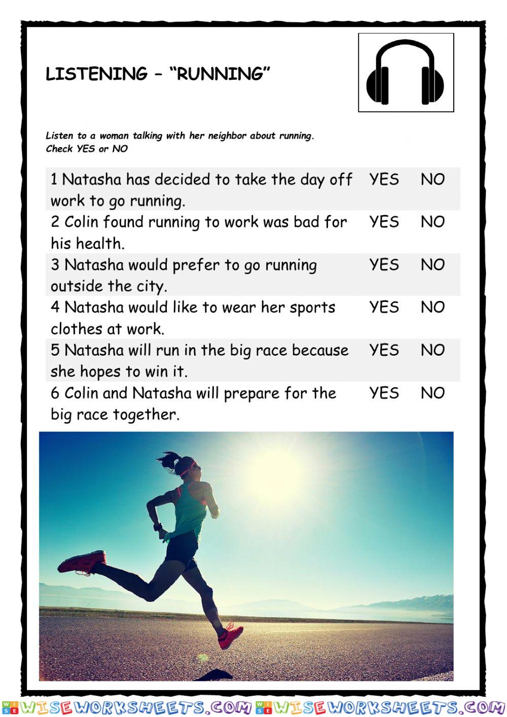 Running Listening Activity