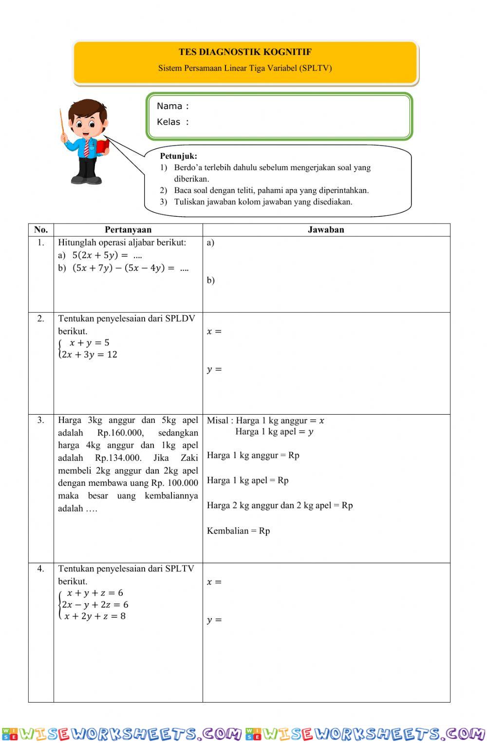 worksheet