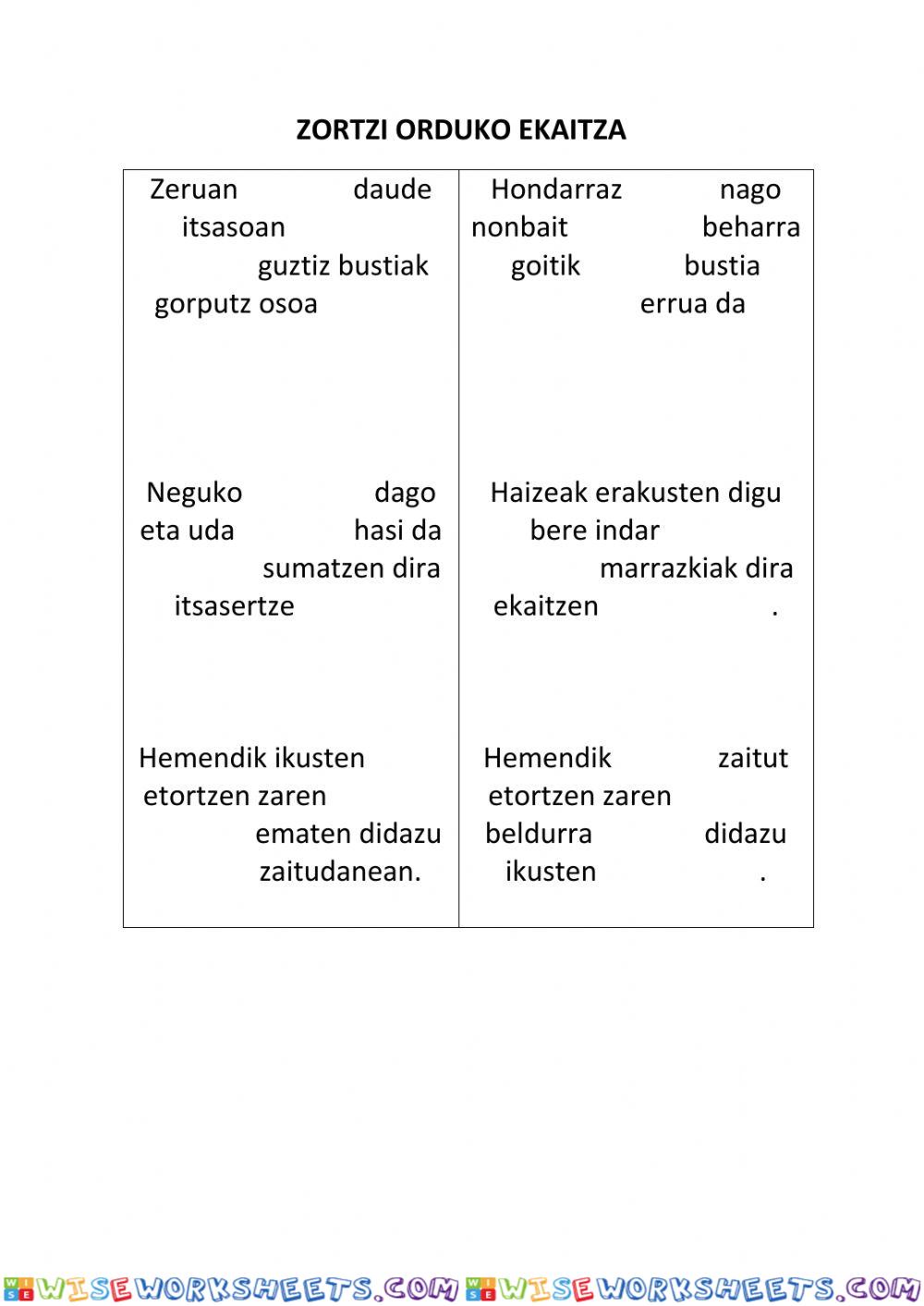 Zortzi orduko ekaitza