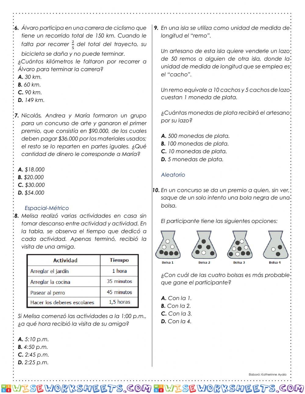 worksheet