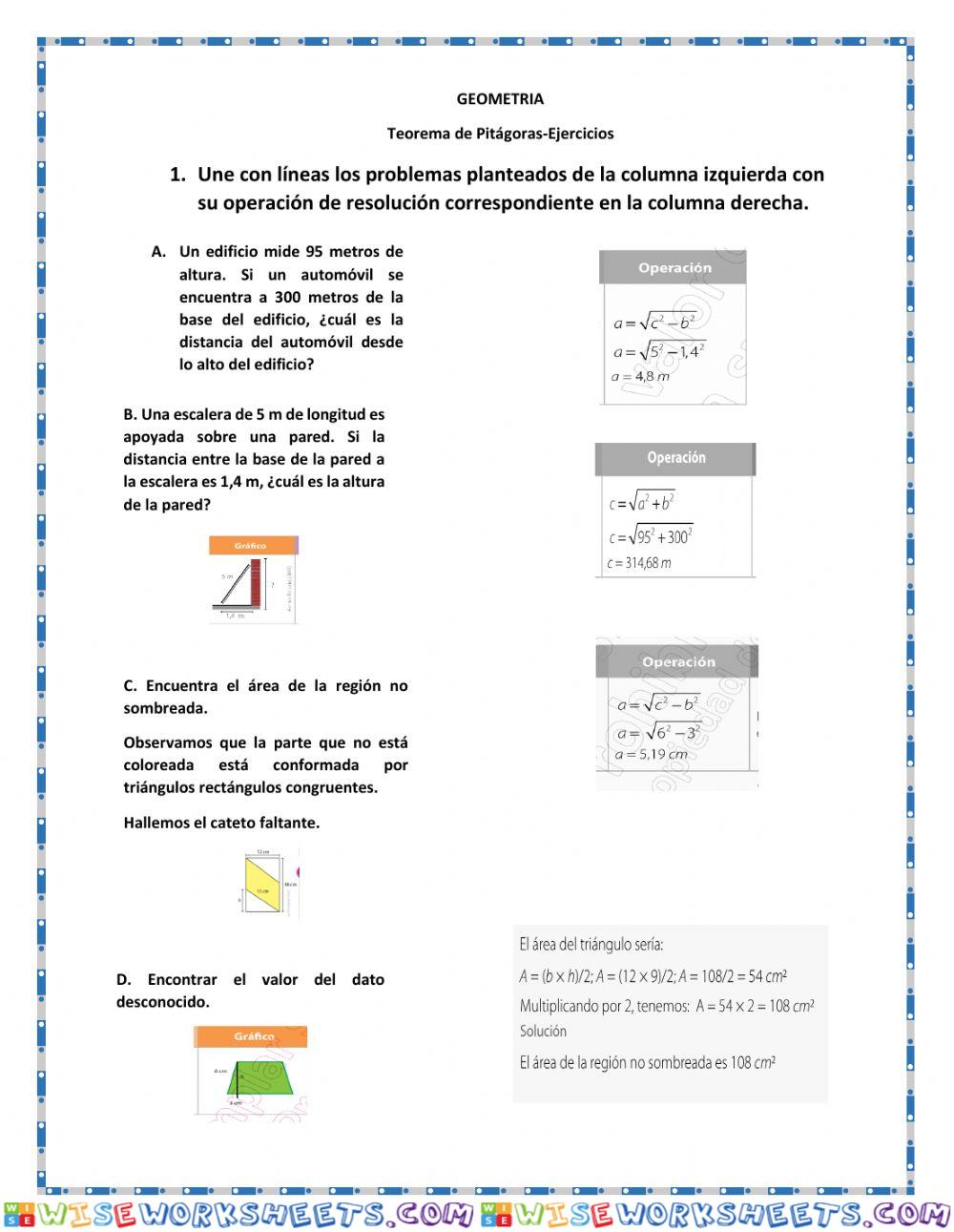 Geometria-teorema de pitagoras