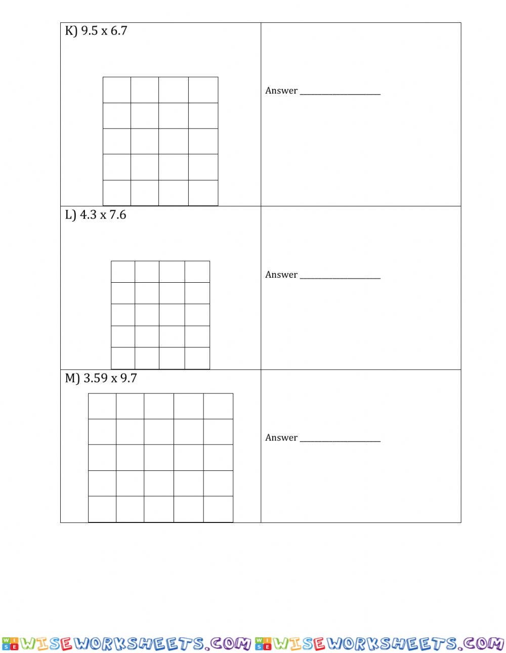 worksheet