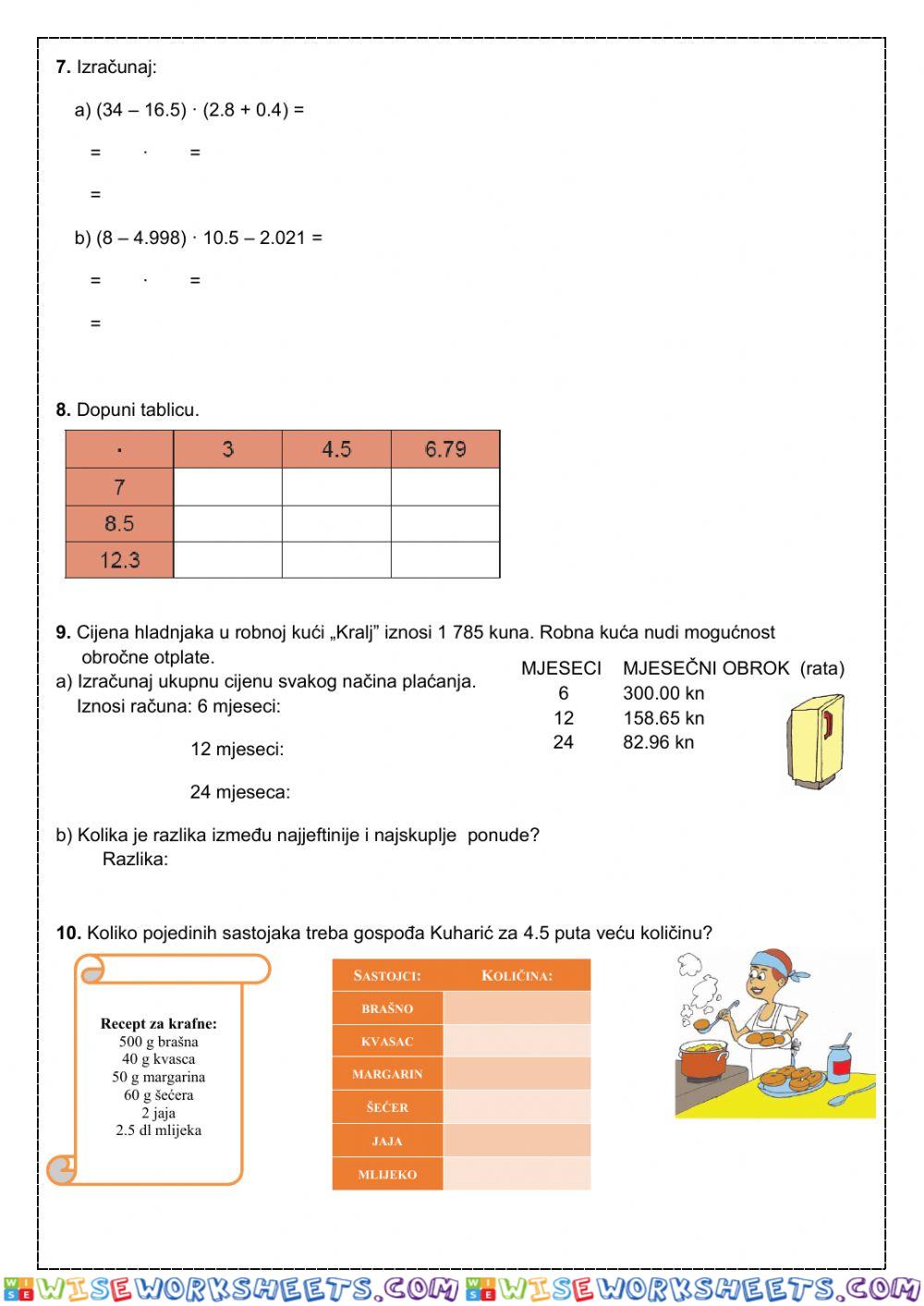 worksheet