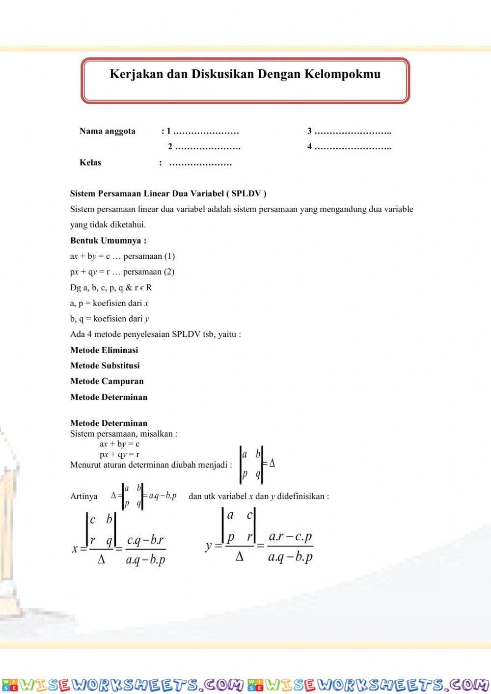 worksheet