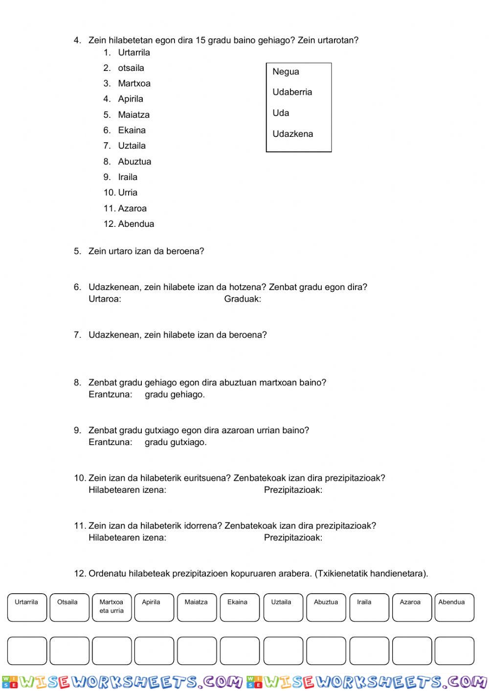 worksheet