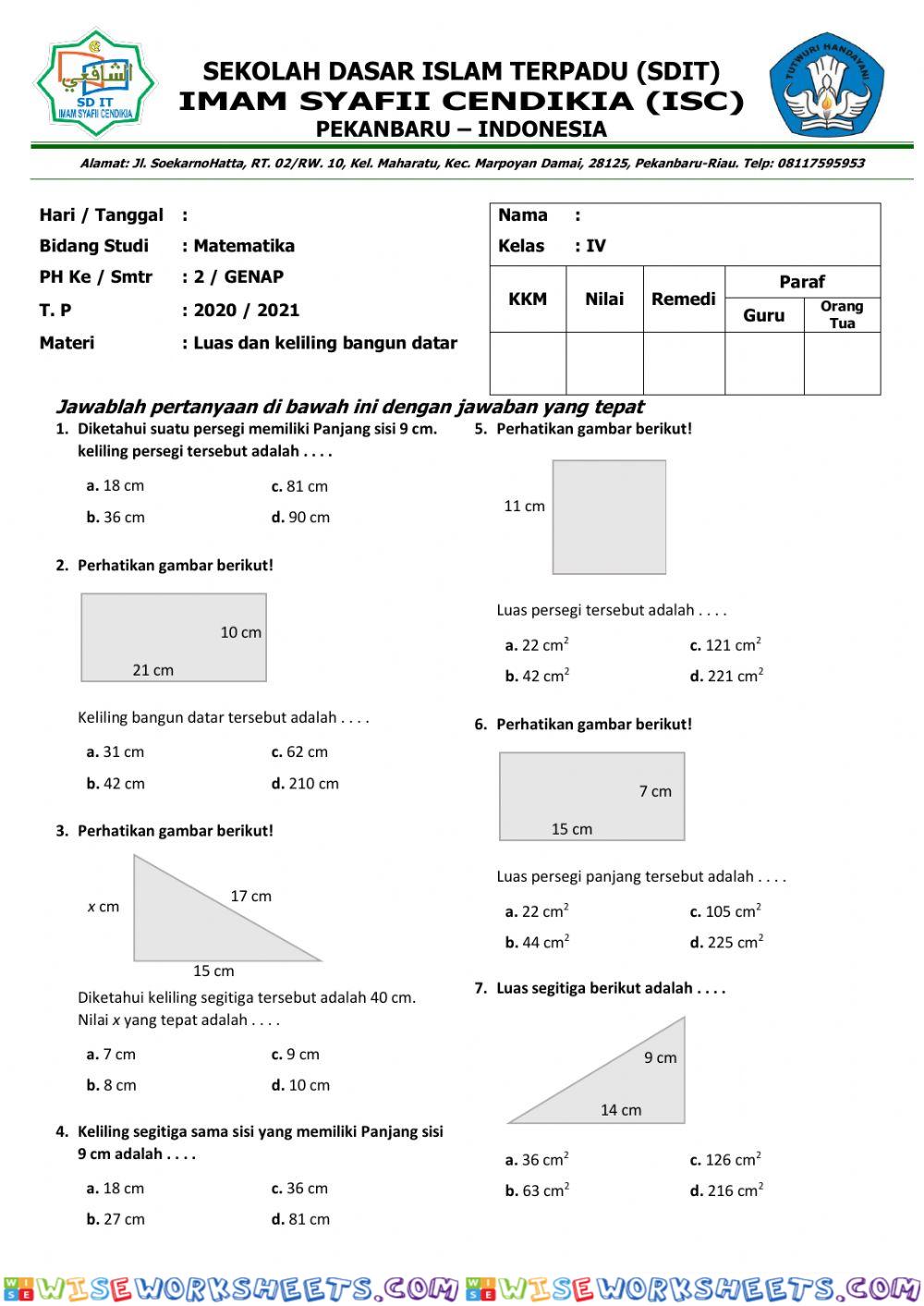 worksheet