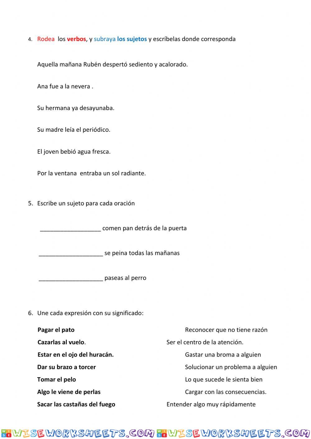 worksheet