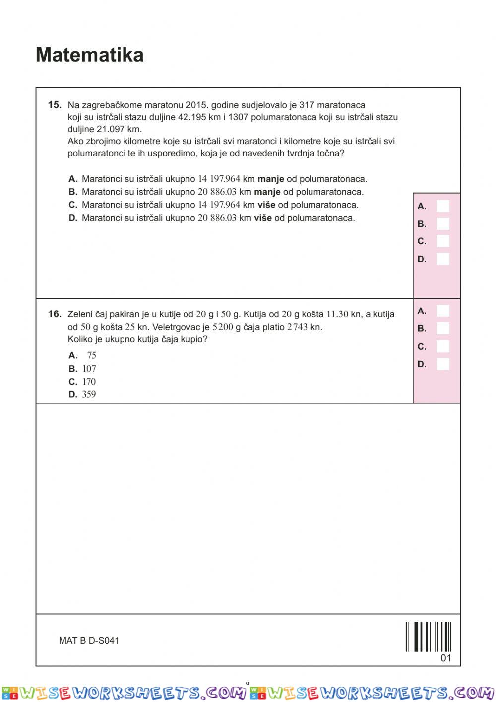 worksheet