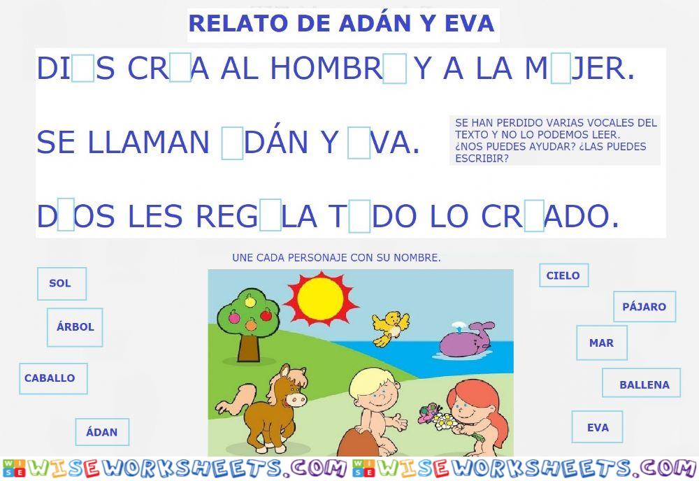 Relato Adán y Eva