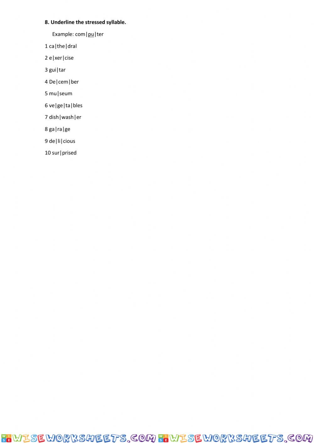 worksheet