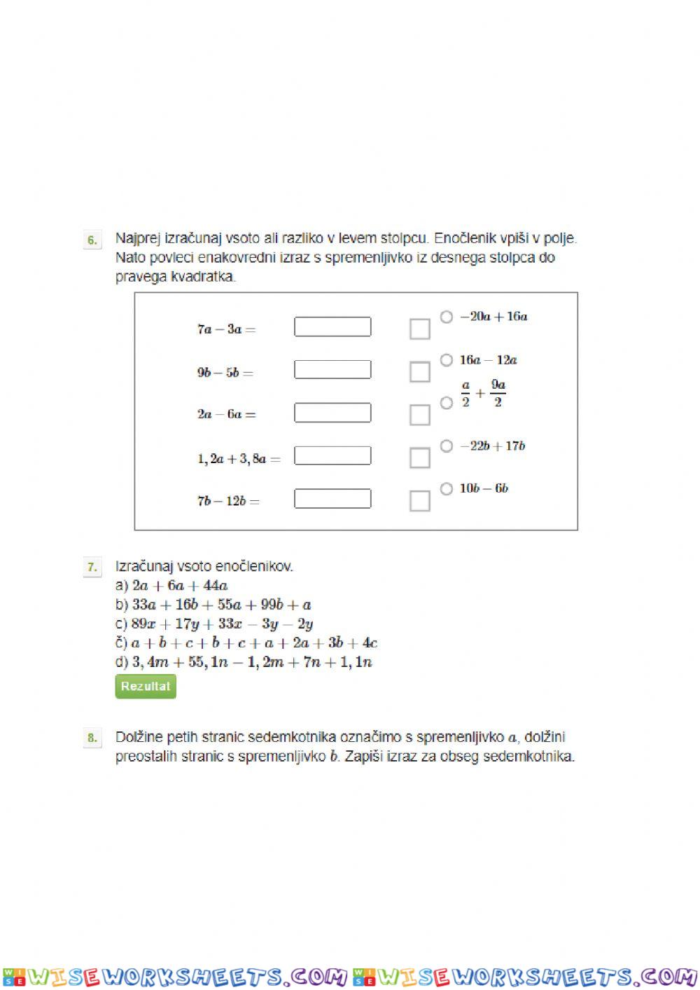 worksheet