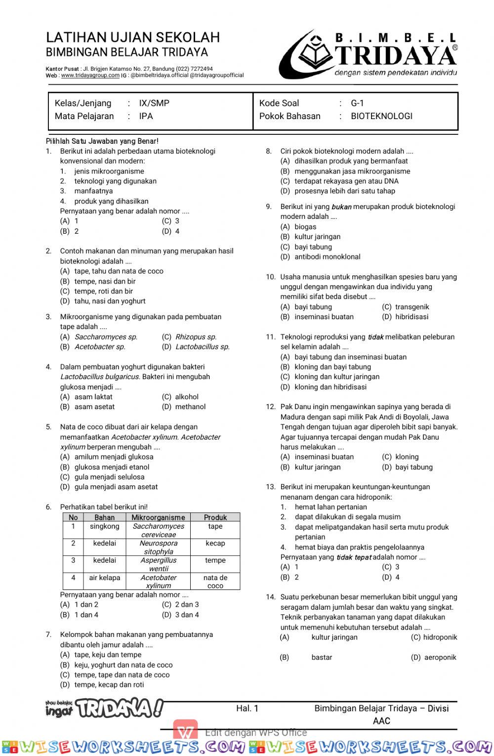 worksheet