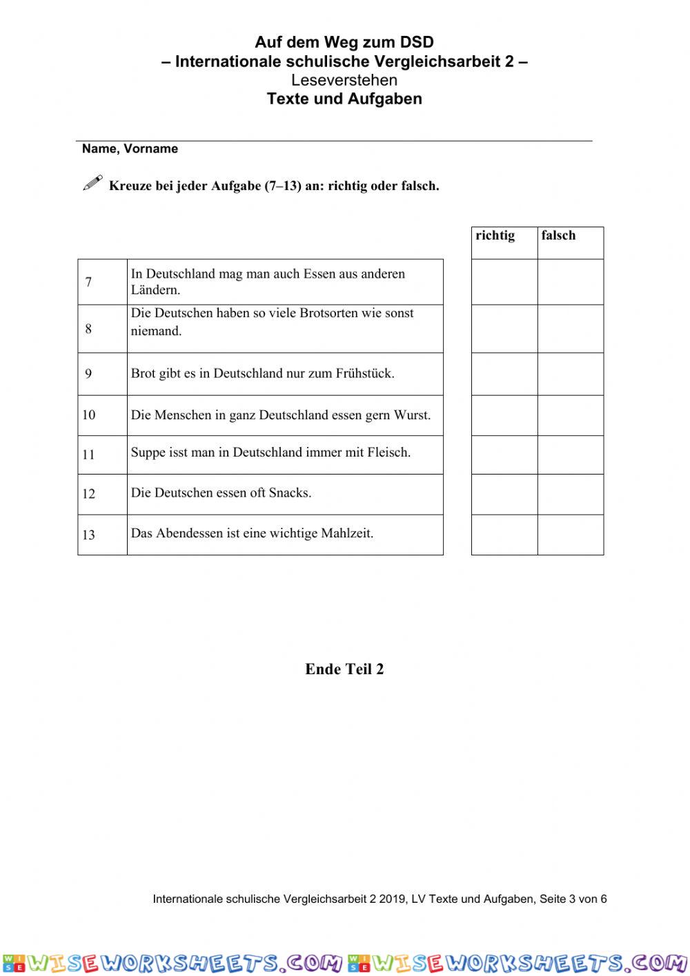 worksheet