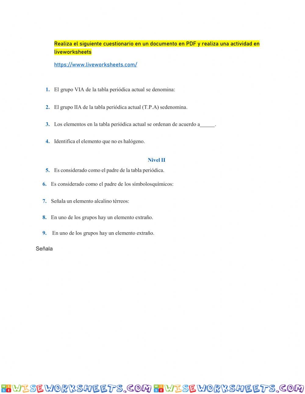 worksheet