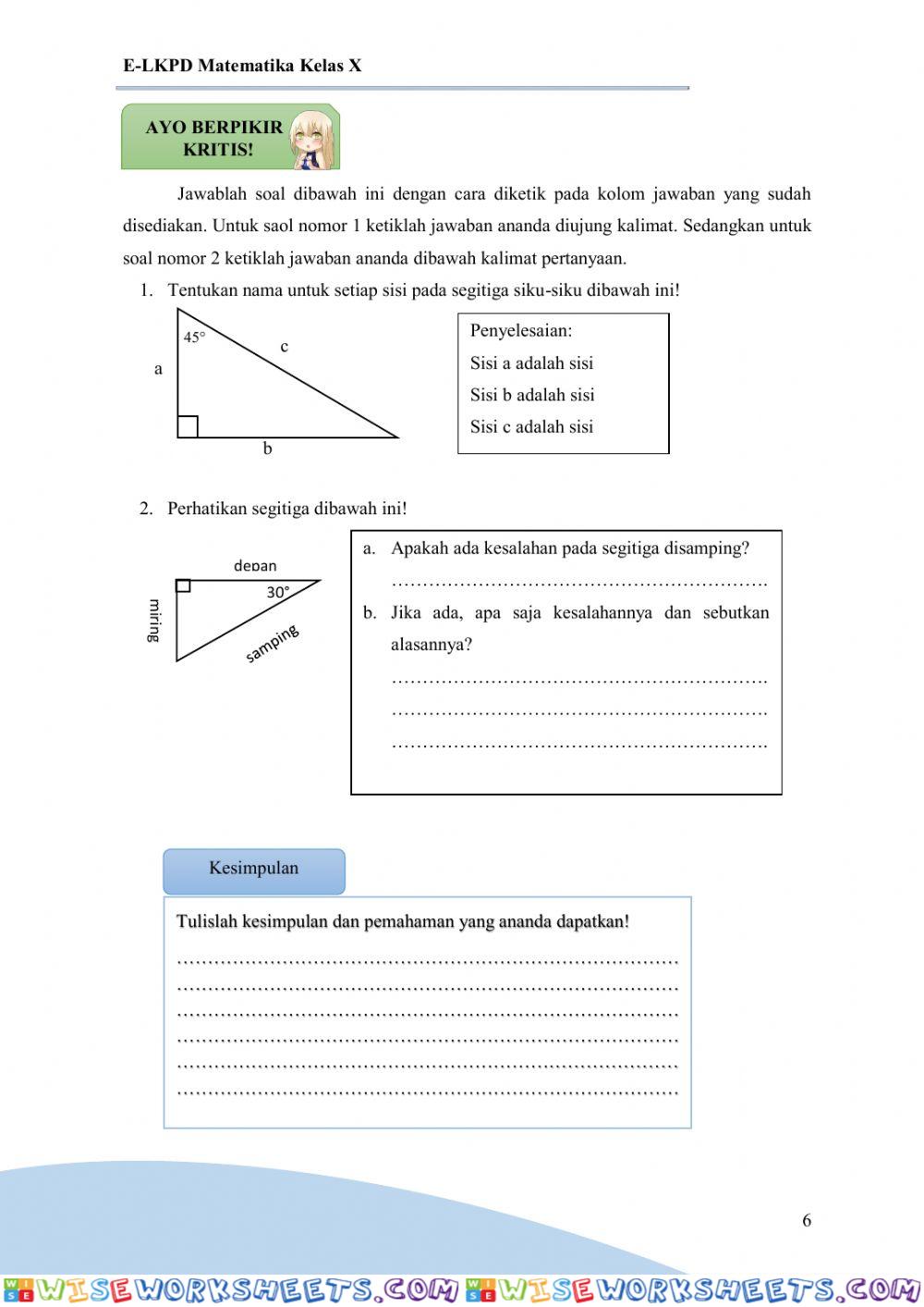 worksheet