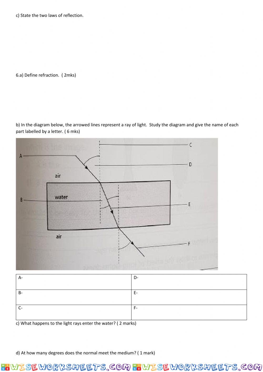 worksheet