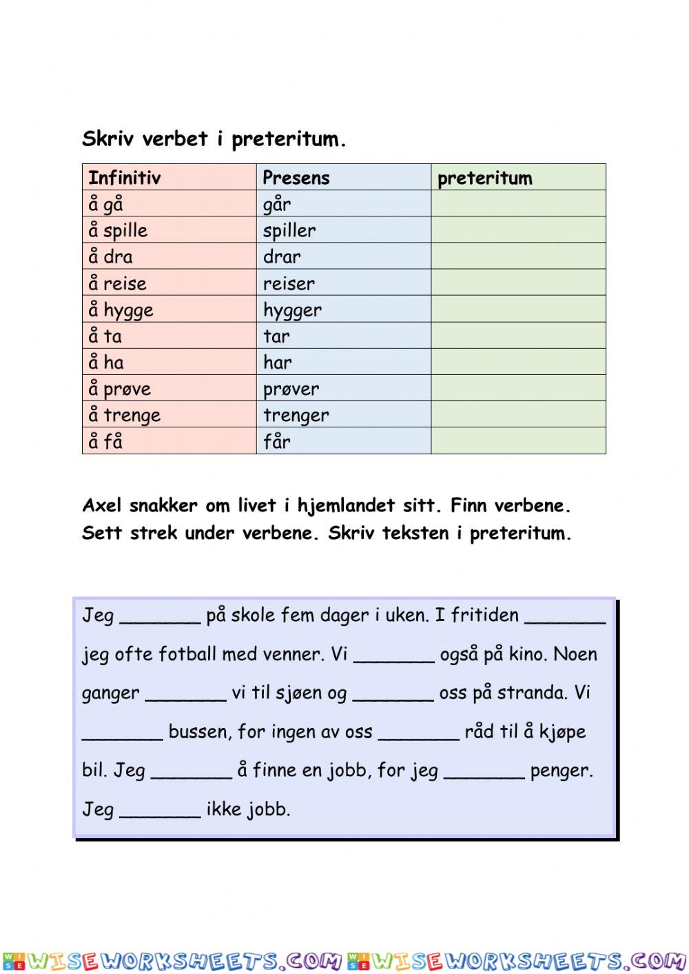 worksheet