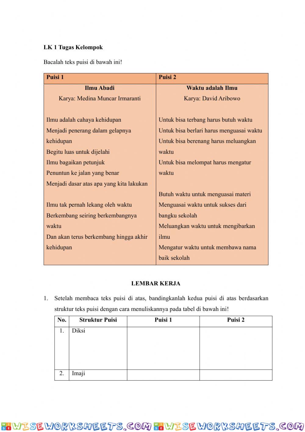 worksheet