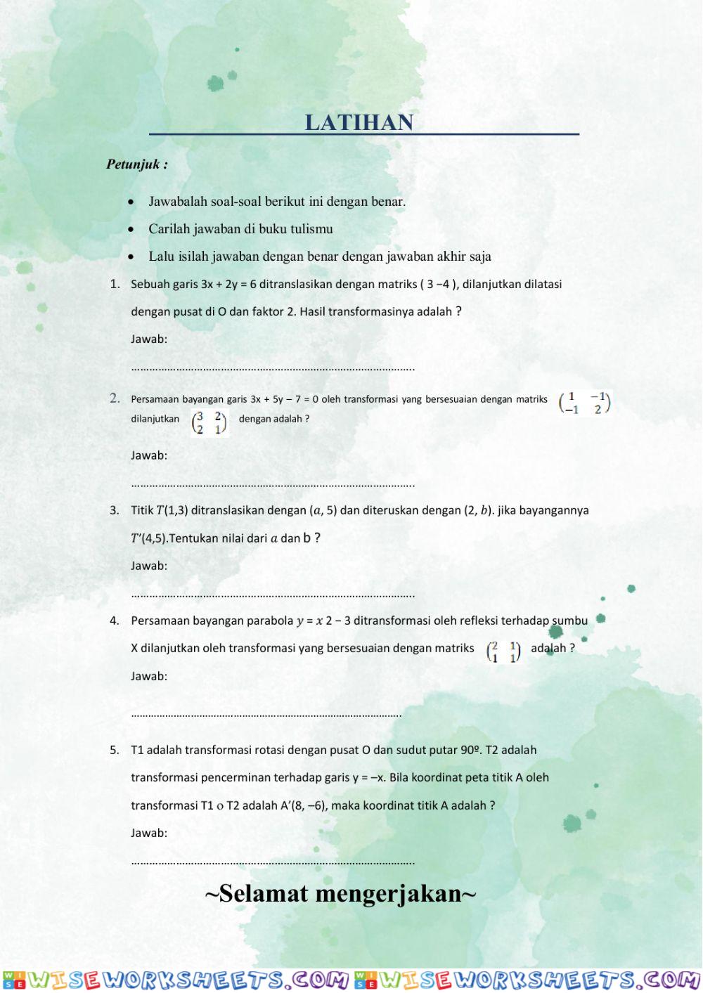 worksheet